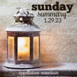 Sunday Summary 1.29.23