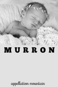 baby name Murron