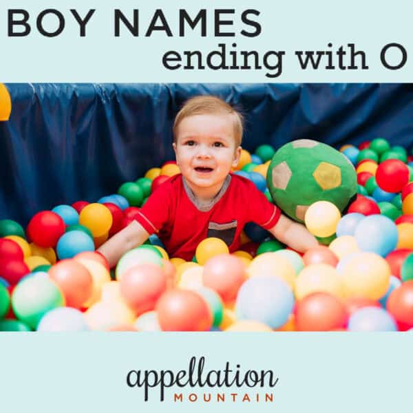 toddler boy with light brown hair in ball pit, boy names ending in O