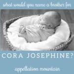 Name Help: A Brother for Cora Josephine