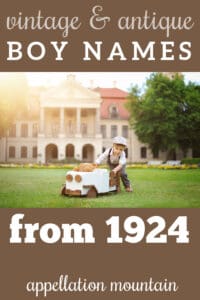 1924 boy names