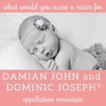 Name Help: A Sister for Damian and Dominic