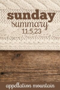 Sunday Summary 11.5.23