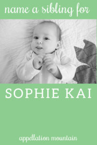 Name Help: Sibling for Sophie Kai