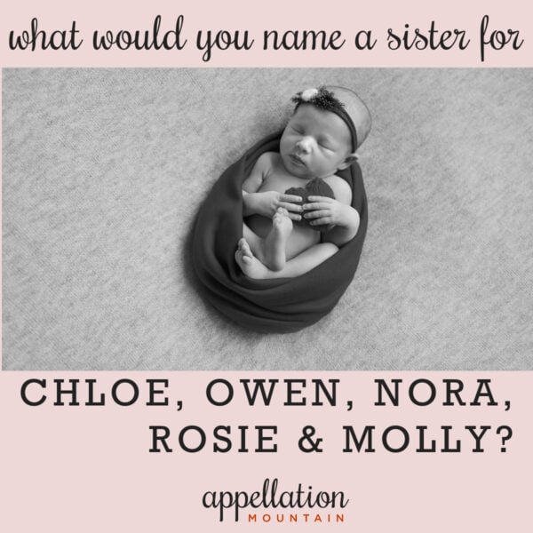 Name Help: A Sister for Chloe, Owen, Nora, Rosie, and Molly