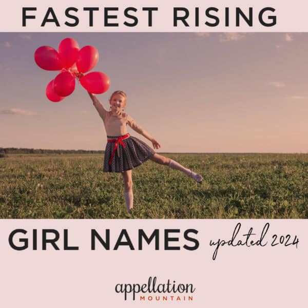 fastest rising girl names May 2024 update
