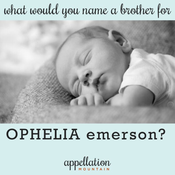 sleeping baby boy "unexpected boy names to go with Ophelia"