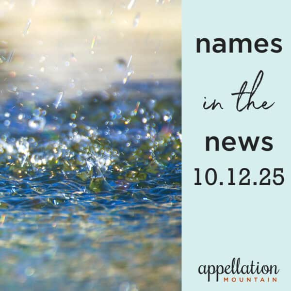 close-up of rain falling on ground; names in the news 10.12.25