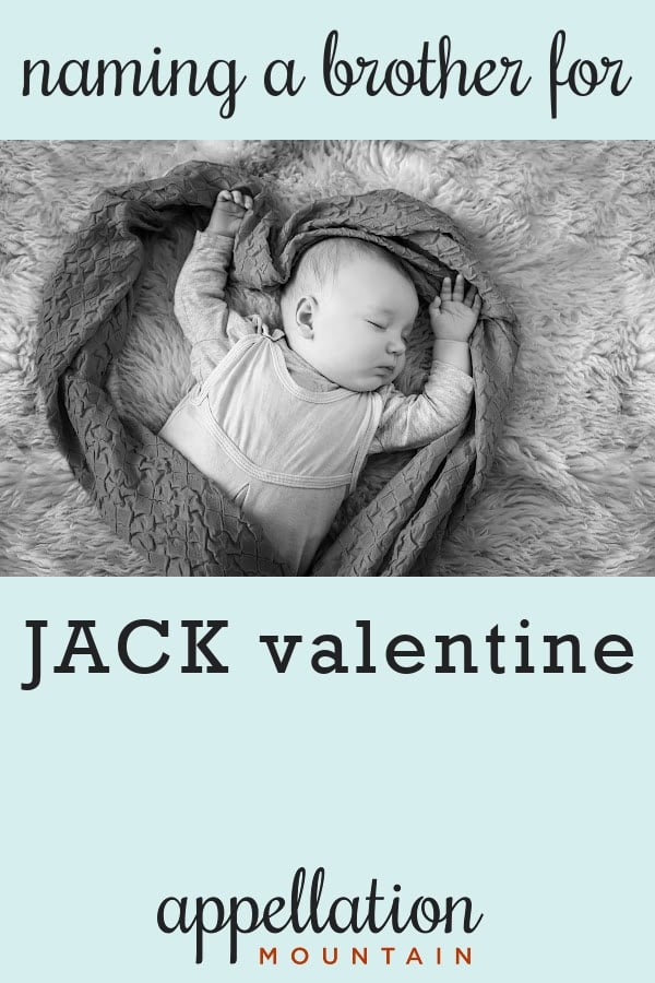 baby boy sleeping on carpet with blanket wrapped around him in heart shape; name for Jack's brother