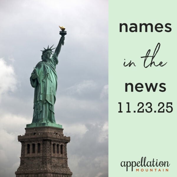 Statue of Liberty against cloudy sky; names in the news 11.23.25