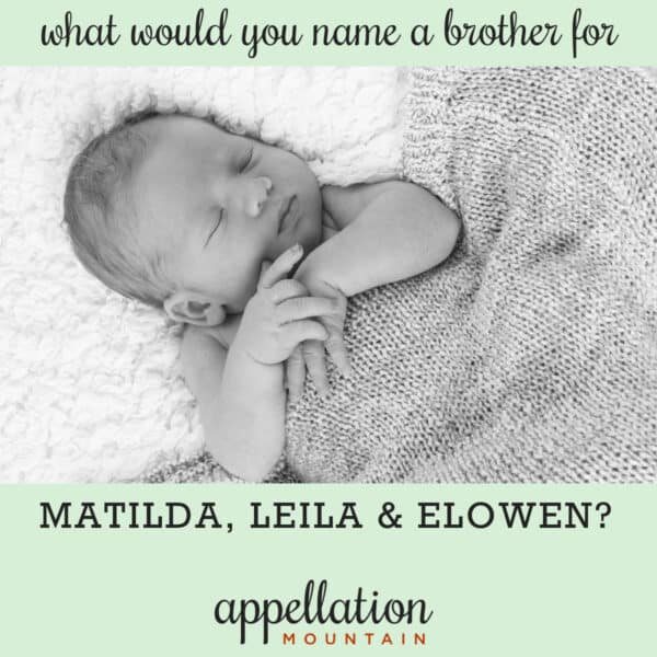 sleeping baby under blanket on fuzzy rug; boy names like Matilda