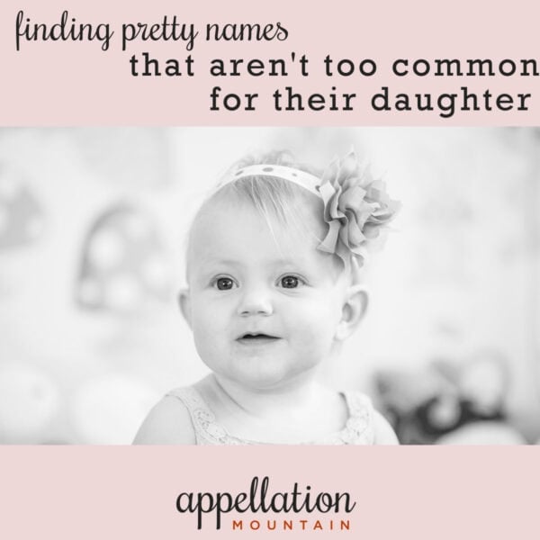 baby girl wearing fancy headband and dress; finding pretty and new girl names