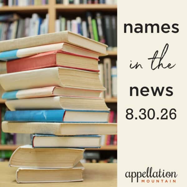 stack of books in library; names in the news 8.30.26