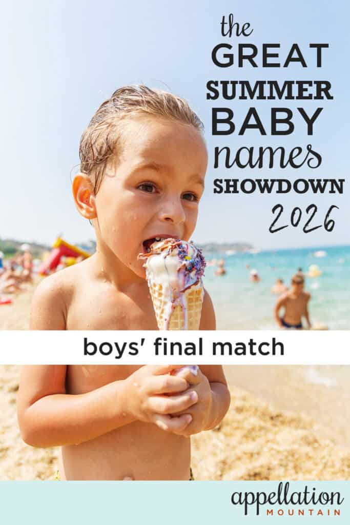 boy child with wet hear eating ice cream cone on beach; new names showdown 2026 boys final