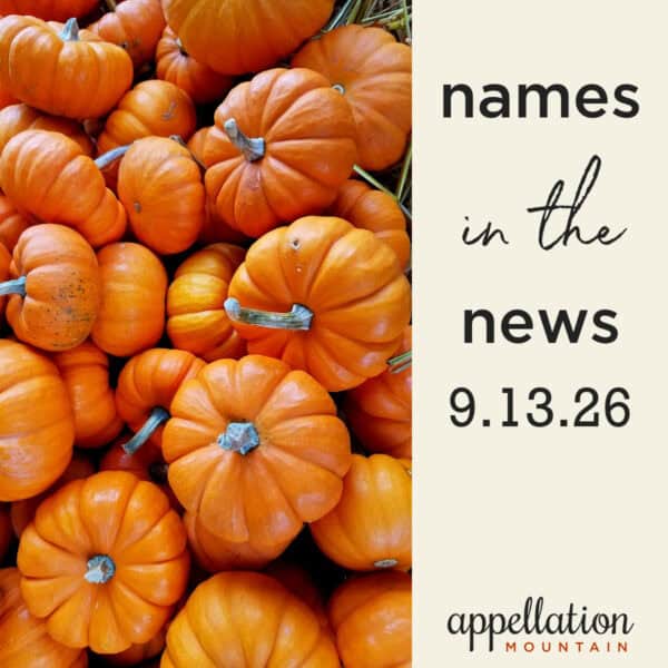 small pumpkins; names in the news 9.13.26