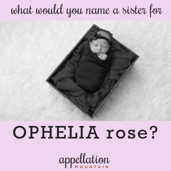 baby girl wearing headband sleeping in small bend under dark blanket; sister for Ophelia