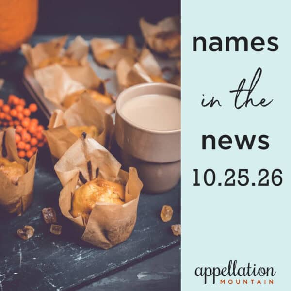 assorted pumpkin baked goods; names in the news 10.25.26